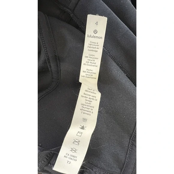 Lululemon Get Centred Crop Hoodie Black Size 4 Athletic Athleisure Vented Pocket - Picture 9 of 16